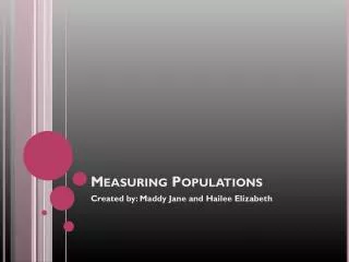 Measuring Populations