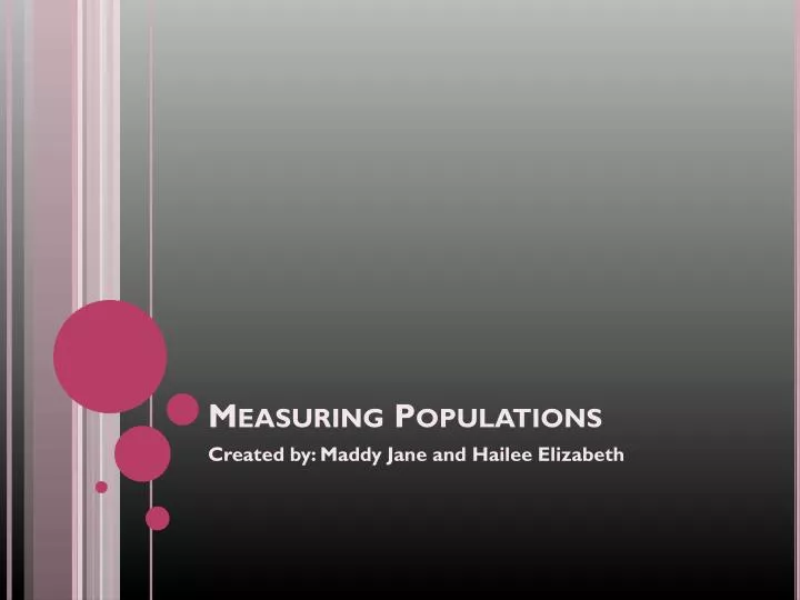 measuring populations