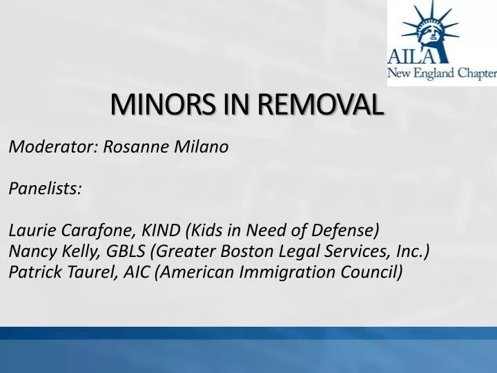 minors in removal