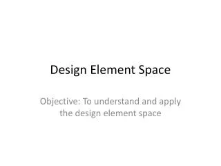 Design Element Space