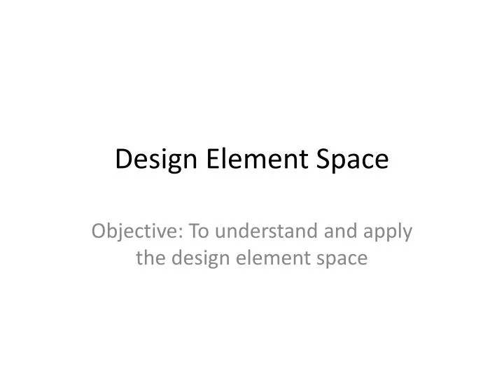 design element space