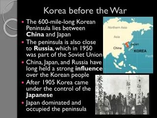 Korea before the War