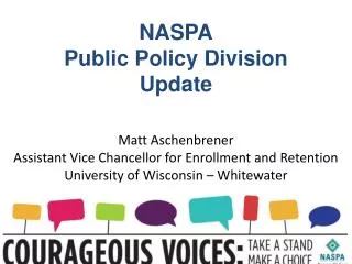 NASPA Public Policy Division Update