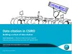 Data citation in CSIRO - slide 1