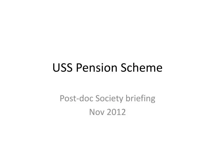 uss pension scheme