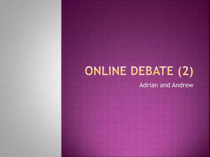 online debate 2