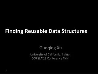Finding Reusable Data Structures