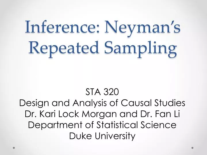 inference neyman s repeated sampling