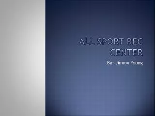 All Sport Rec Center