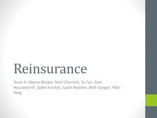 Reinsurance