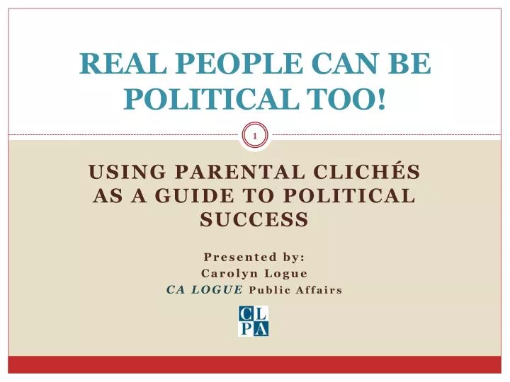 real people can be political too