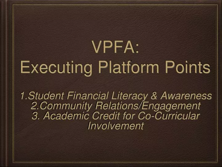 vpfa executing platform points