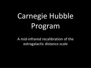 Carnegie Hubble Program