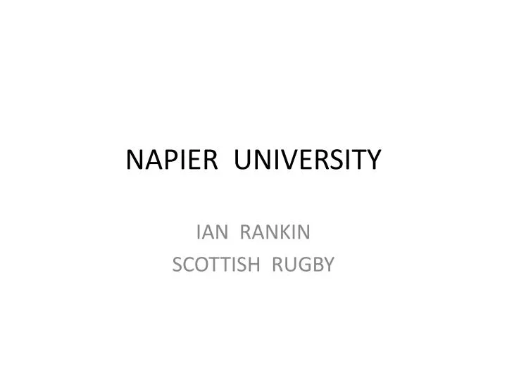 napier university
