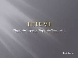 Title VII