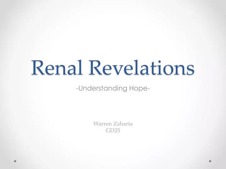 renal revelations