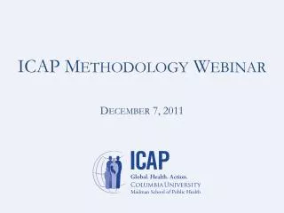 ICAP Methodology Webinar