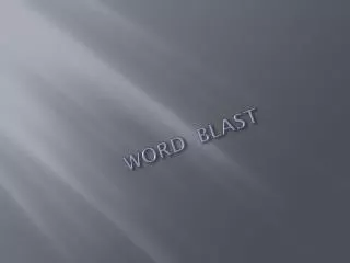 WORD BLAST