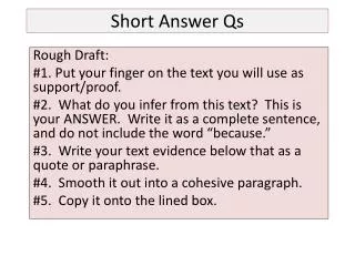 short answer qs