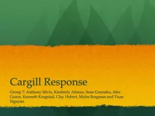Cargill Response