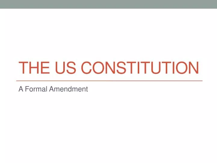 the us constitution