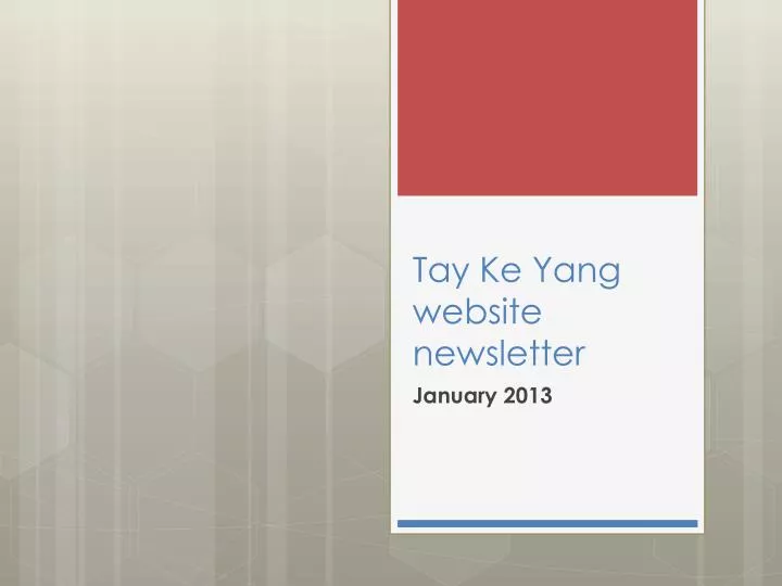 tay ke yang website newsletter