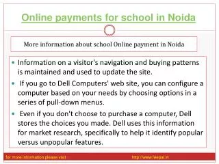 Learn more on an online payment for school in Noida