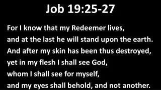 Job 19:25-27