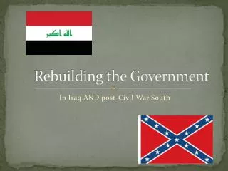 rebuilding the government