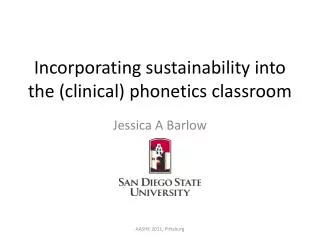 Incorporating sustainability into the (clinical) phonetics classroom