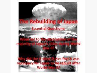 the rebuilding of japan