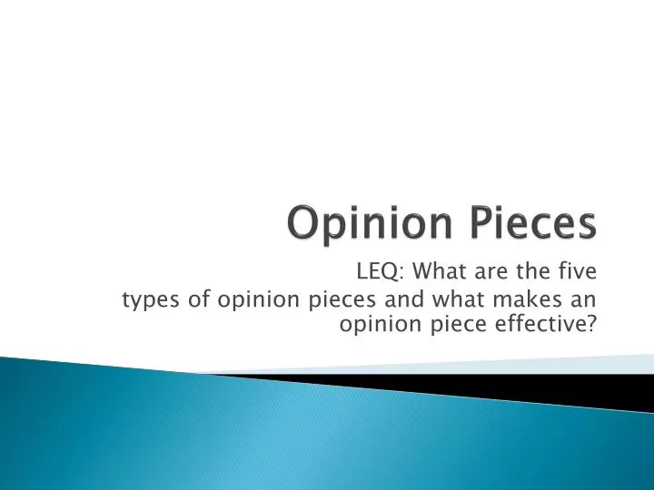 opinion pieces