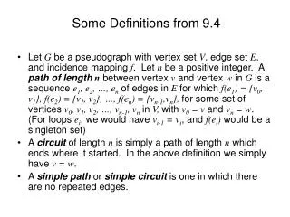 Some Definitions from 9.4