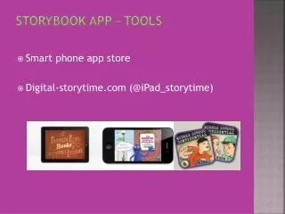 Storybook App – TOOLS