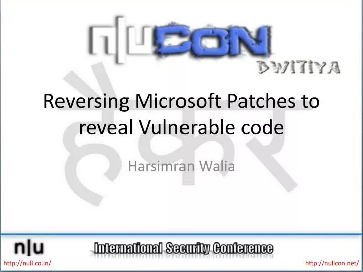 reversing microsoft patches to reveal vulnerable code