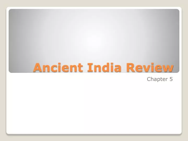 ancient india review
