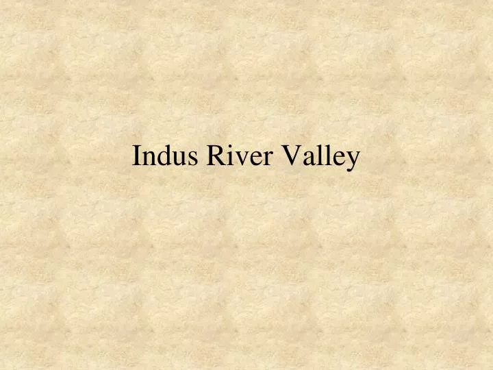 indus river valley