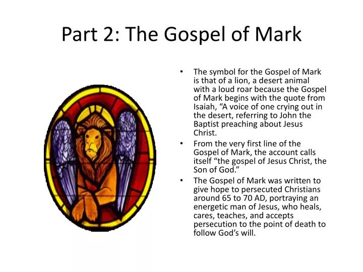 part 2 the gospel of mark