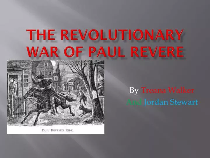 the revolutionary war of paul revere