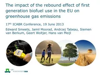 17 th ICABR Conference, 19 June 2013