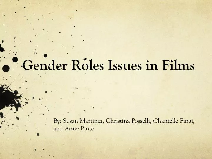 gender roles issues in films