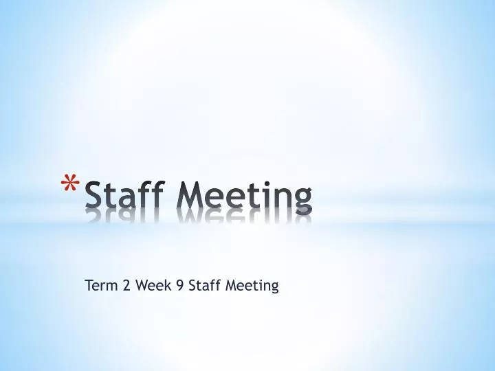 staff meeting