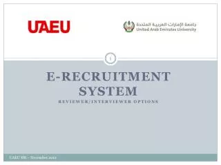 E-recruitment System Reviewer/Interviewer options