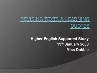 Revising Texts &amp; Learning Quotes