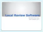 Local Review Software for Forecast Analysis - slide 1