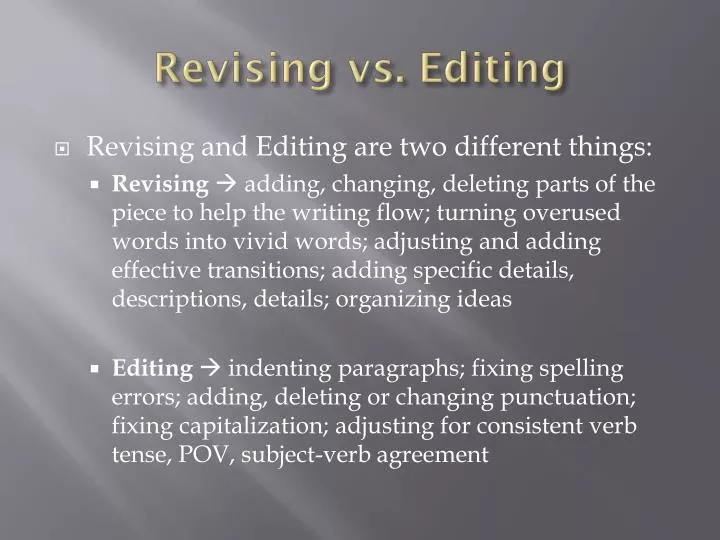 revising vs editing