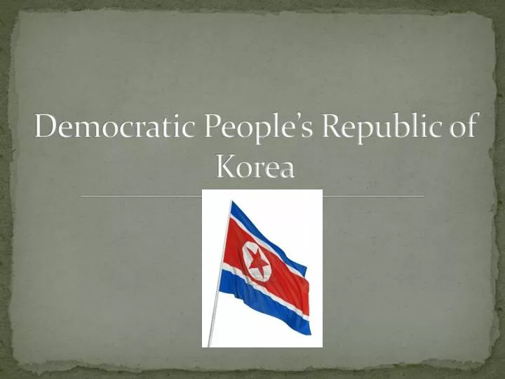 democratic people s republic of korea
