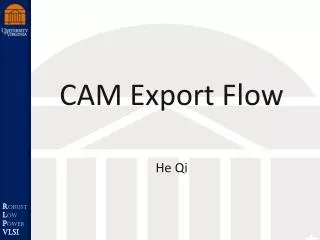 CAM Export Flow