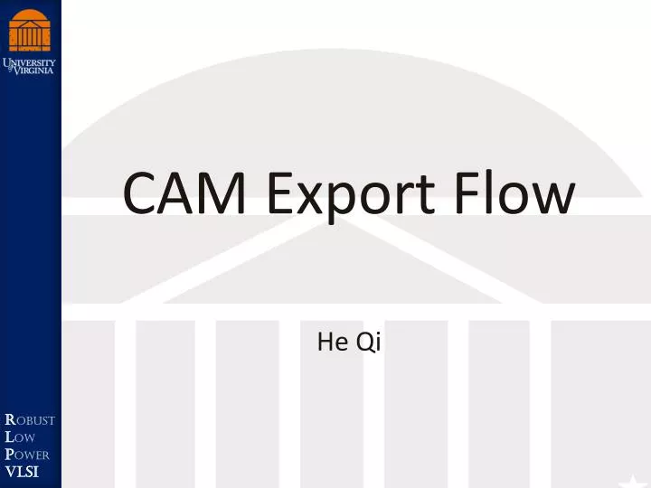 cam export flow
