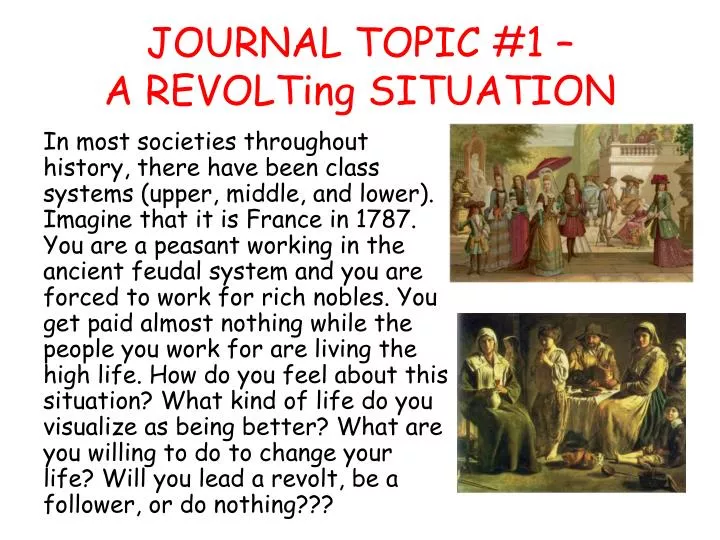 journal topic 1 a revolting situation